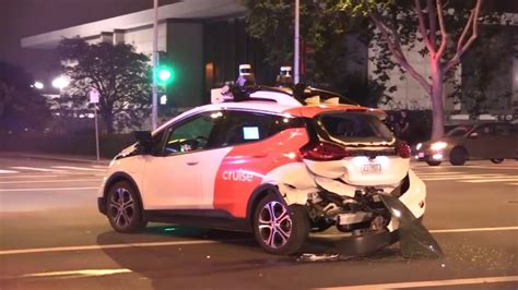 Cruise car involved in collision with semi-truck in SF